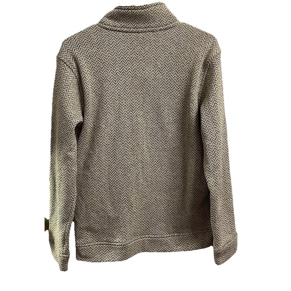 Eddie Bauer Mens 1/4 Button Long Sleeve Pullover Sweater Shirt-Sz. S Beige‎ - Picture 3 of 7